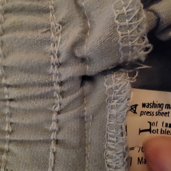 Women's Cotton Linen Pants Loose Elastic Waist Beach Trousers Size Large Mint - Picture 4 of 4